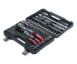 CONJUNTO DE DADOS 1/4" Y 1/2 72 PZAS
